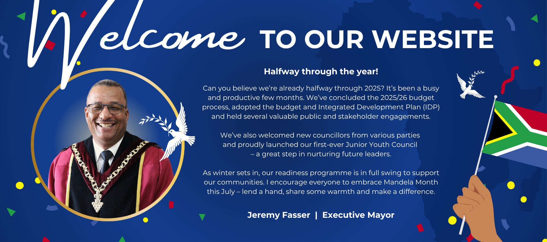 Mayor May Welcome Banner